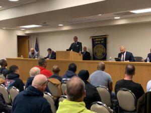 laborers’ union meeting