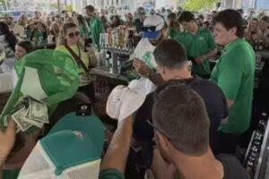 The crowd around the bar at Ocean Drive for the Team 62 autism fundraiser.